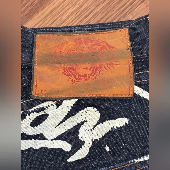 Ed Hardy Vintage 2007 Men's Blue Jeans 38x34 NWOT - Picture 8 of 9